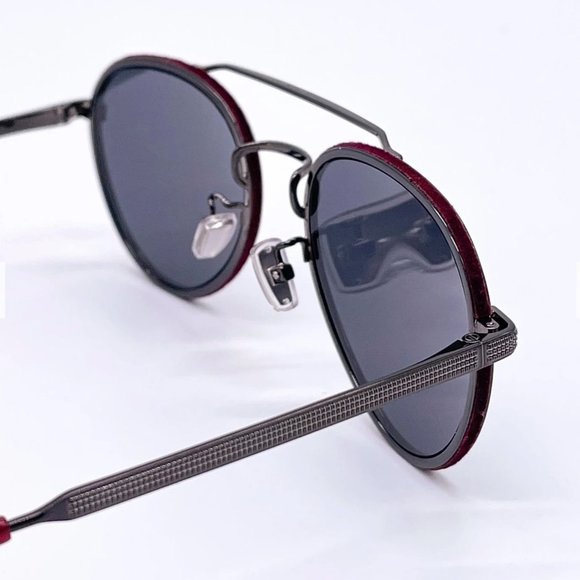 🔥 NEW JIMMY CHOO BURGUNDY METAL UNISEX SUNGLASSES - Picture 8 of 10